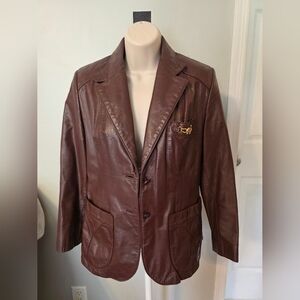 Vintage Etienne Aigner Leather Blazer